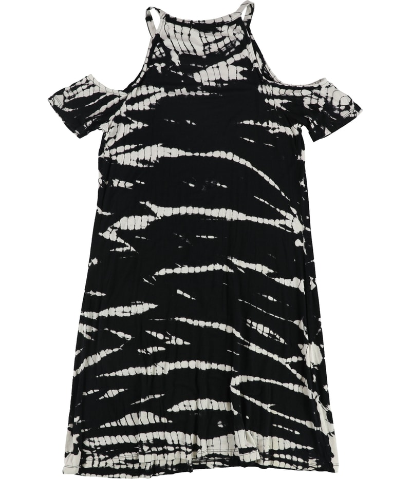 bar III Womens Printed Cold-Shoulder Bodycon Dress