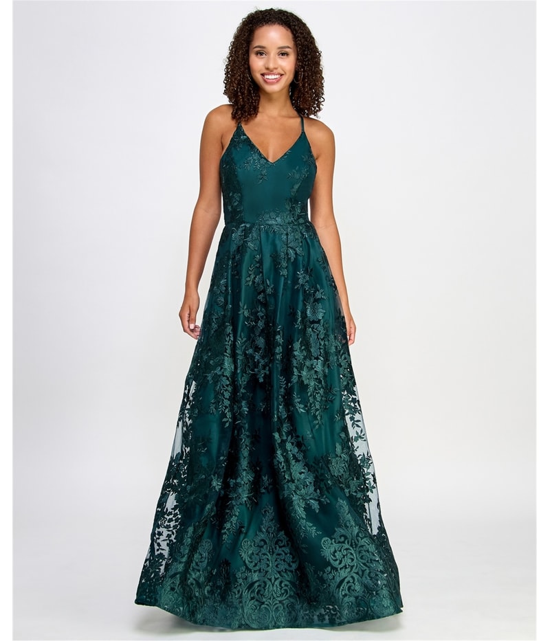 BCX Womens Floral Gown Dress