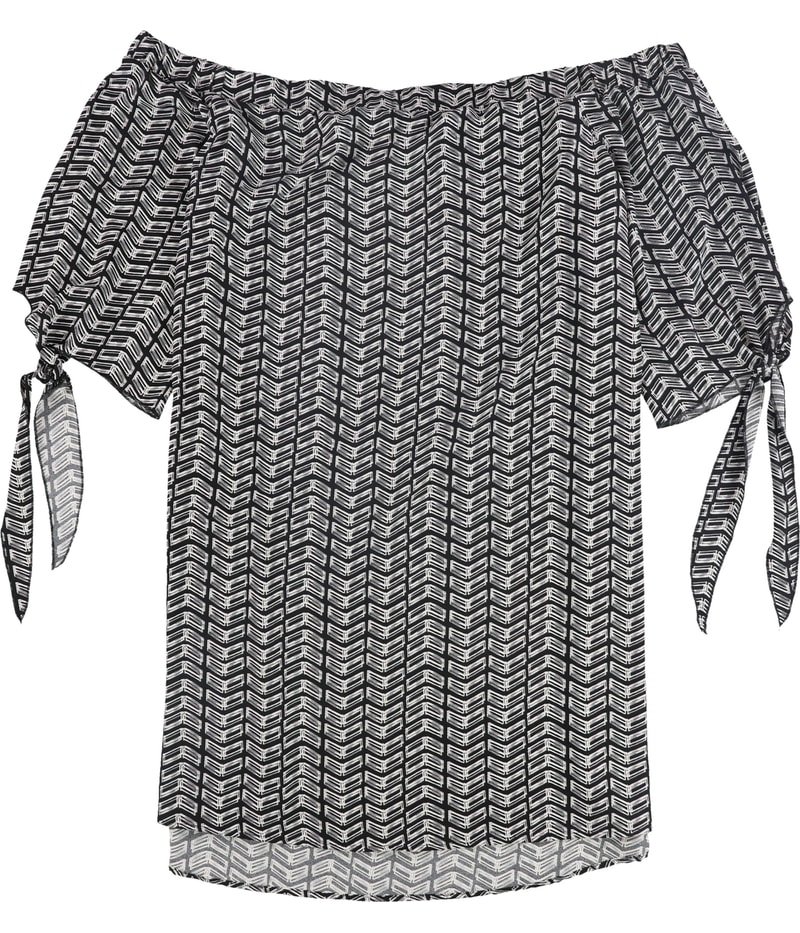 bar III Womens Off The Shoulder Geometric Sheath Dress