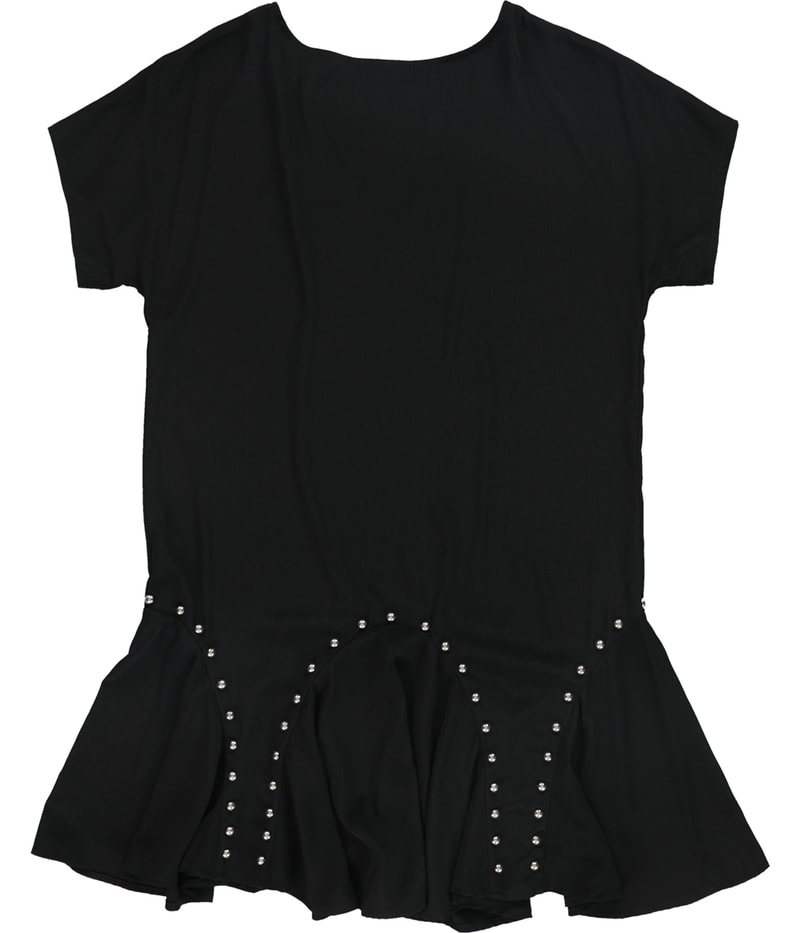 bar III Womens Studded Flounce Hem Fit & Flare Dress