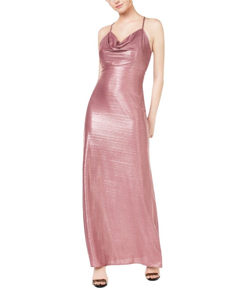 Morgan & Co Womens Shimmer Gown Dress