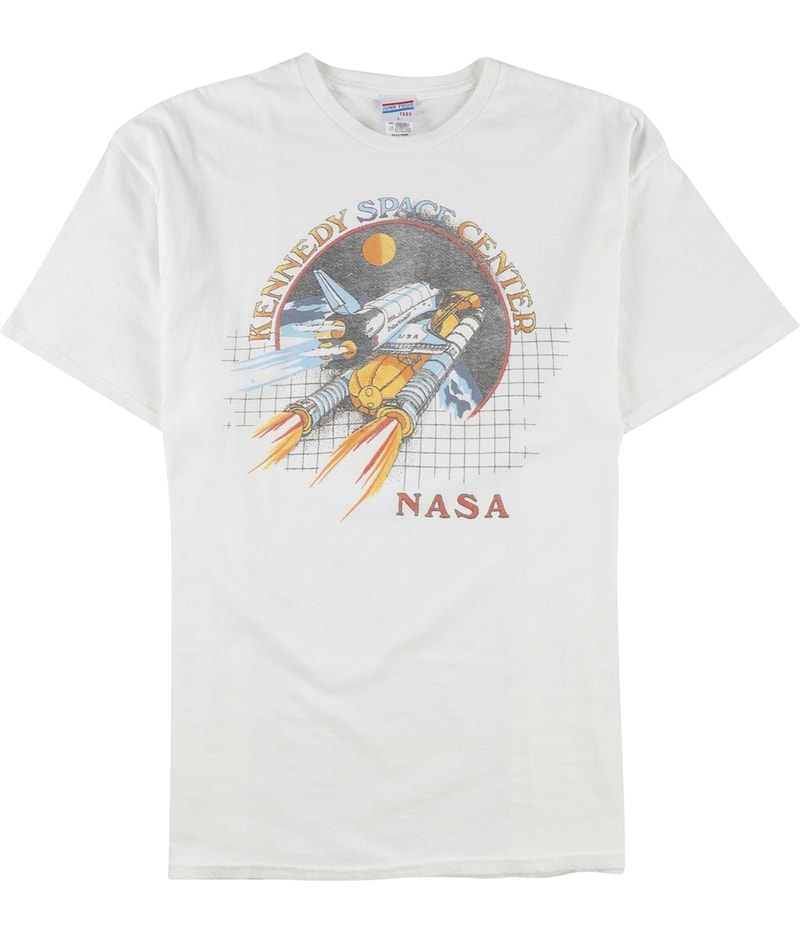 Junk Food Womens NASA Graphic T-Shirt in White, image 2 of 3