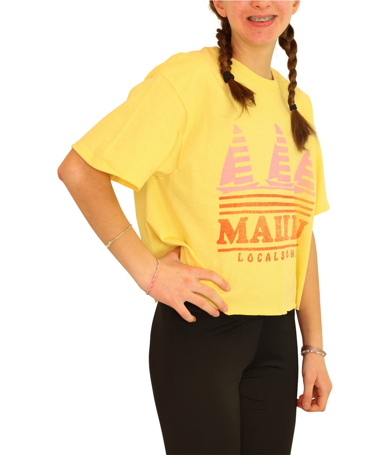 Junk Food Womens Malibu Graphic T-Shirt in Yellow, image 2 of 7