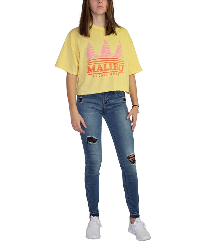 Junk Food Womens Malibu Graphic T-Shirt in Yellow, image 5 of 7