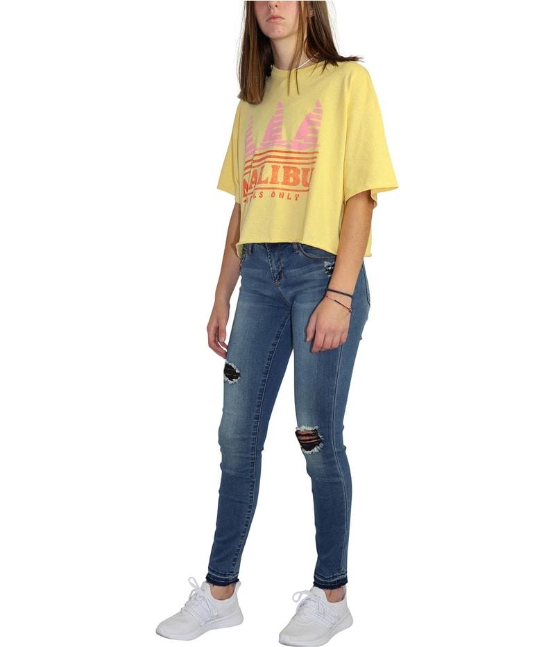 Junk Food Womens Malibu Graphic T-Shirt in Yellow, image 6 of 7