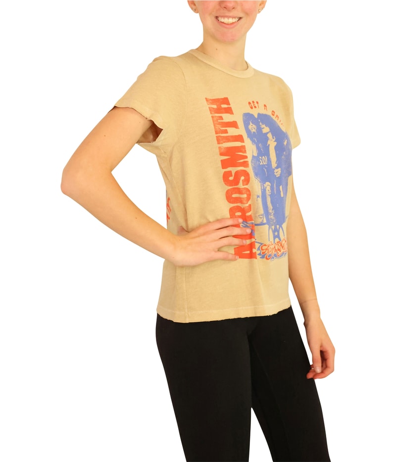 Junk Food Womens Aerosmith Get A Grip Tour ’93 Graphic T-Shirt