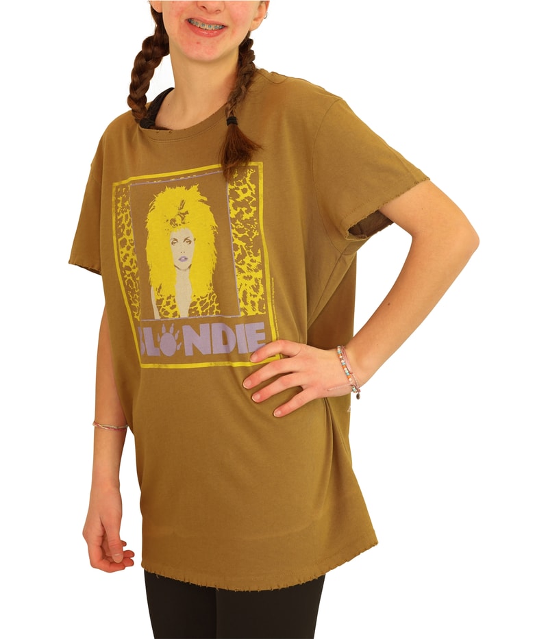 Junk Food Womens Blondie Tour 1982 Graphic T-Shirt in Brown, image 2 of 5