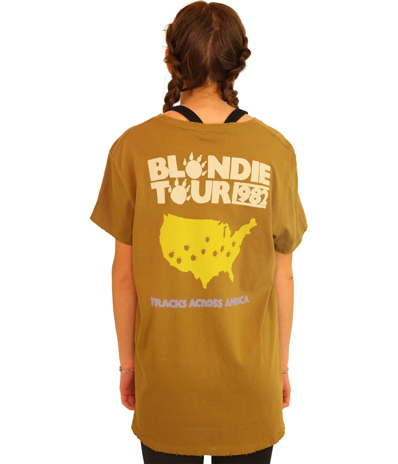 Junk Food Womens Blondie Tour 1982 Graphic T-Shirt in Brown, image 3 of 5