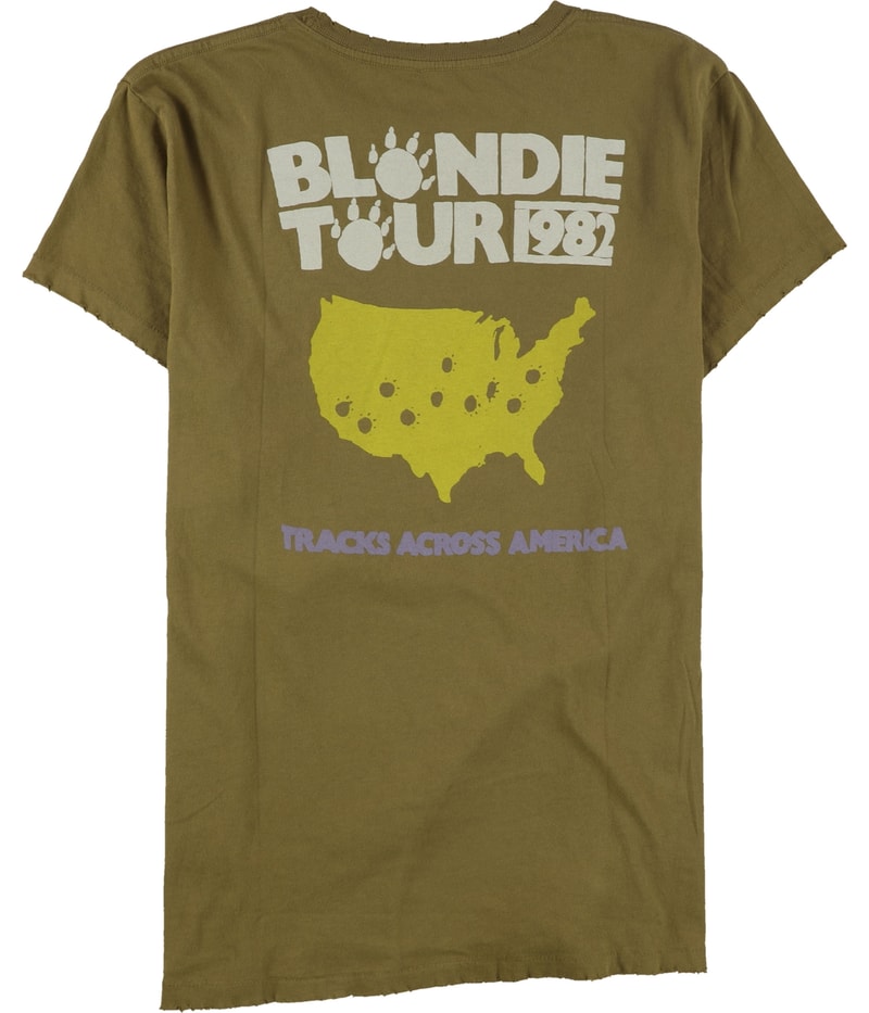 Junk Food Womens Blondie Tour 1982 Graphic T-Shirt in Brown, image 4 of 5