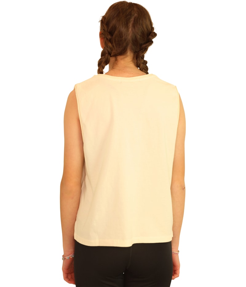 Junk Food Womens Keep On Smiling Tank Top in Ivory, image 3 of 5