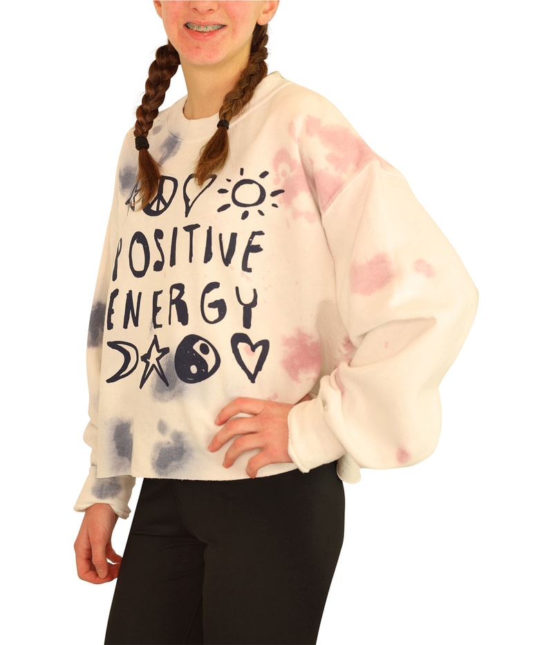 Junk Food Womens Positive Energy Crop Sweatshirt