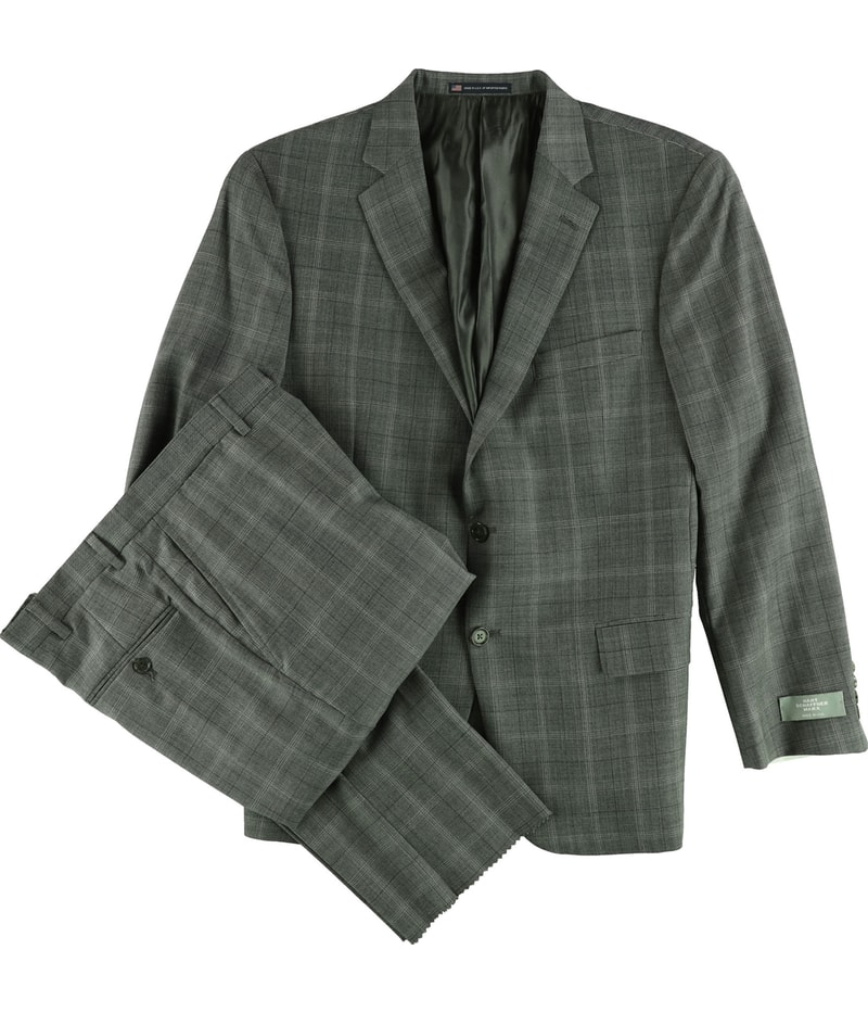 Hart Schaffner Marx Mens Window Two Button Formal Suit