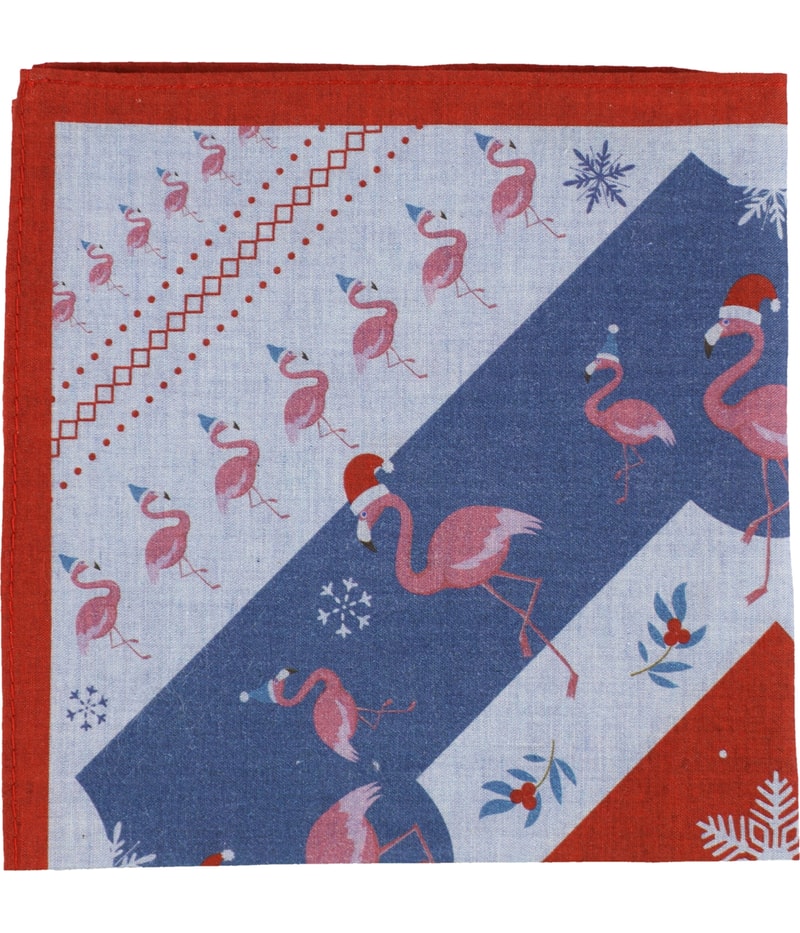 bar III Mens Flamingo Pocket Square