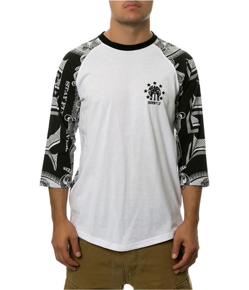 Born Fly Mens the Indianapolis Raglan Graphic T-Shirt
