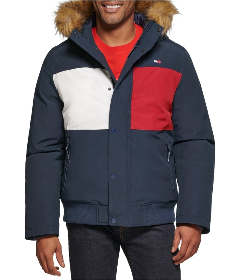 Tommy Hilfiger Mens Short Snorkel Parka Coat, view 2
