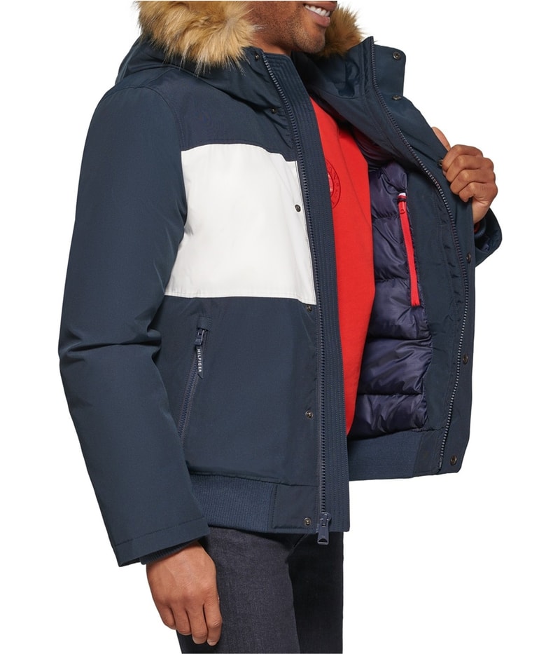 Tommy Hilfiger Mens Short Snorkel Parka Coat, view 3