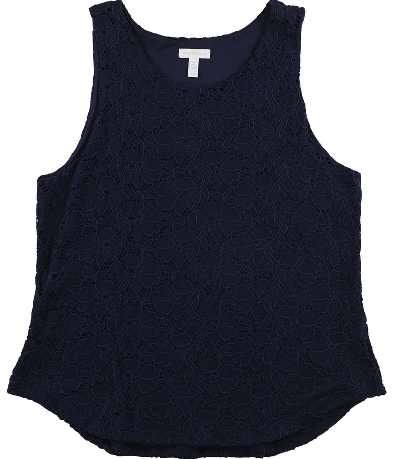 Charter Club Womens Textured Tank Top