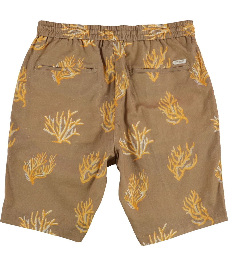 Scotch & Soda Mens Coral Print Casual Walking Shorts