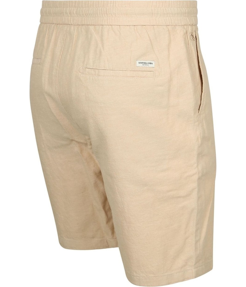 Scotch & Soda Mens Drawstring Linen Casual Walking Shorts