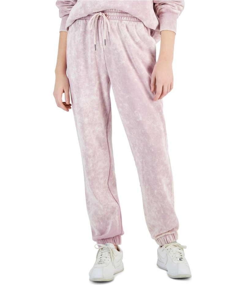 Self E Womens Drawstring-Waist Mineral Wash Tapered Relaxed Sweatpants Casual Pants