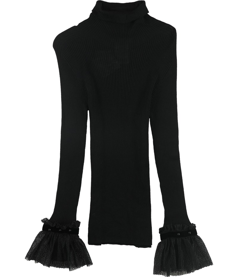 Philosophy Womens Lace Cuff Pullover Sweater