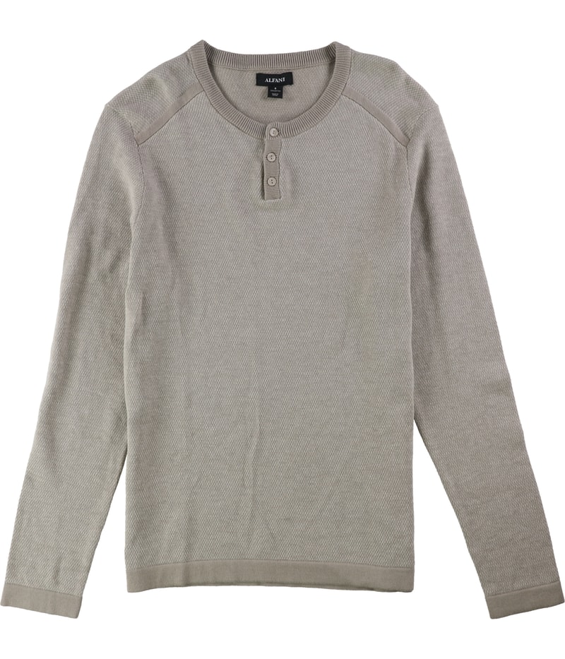 Alfani Mens Textured Henley Shirt