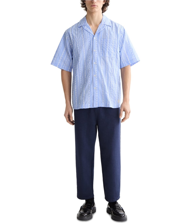 Scotch & Soda Mens Camp Collar Button Up Shirt