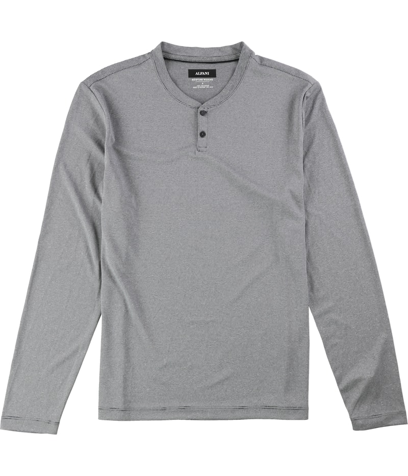 Alfani Mens Striped Henley Shirt