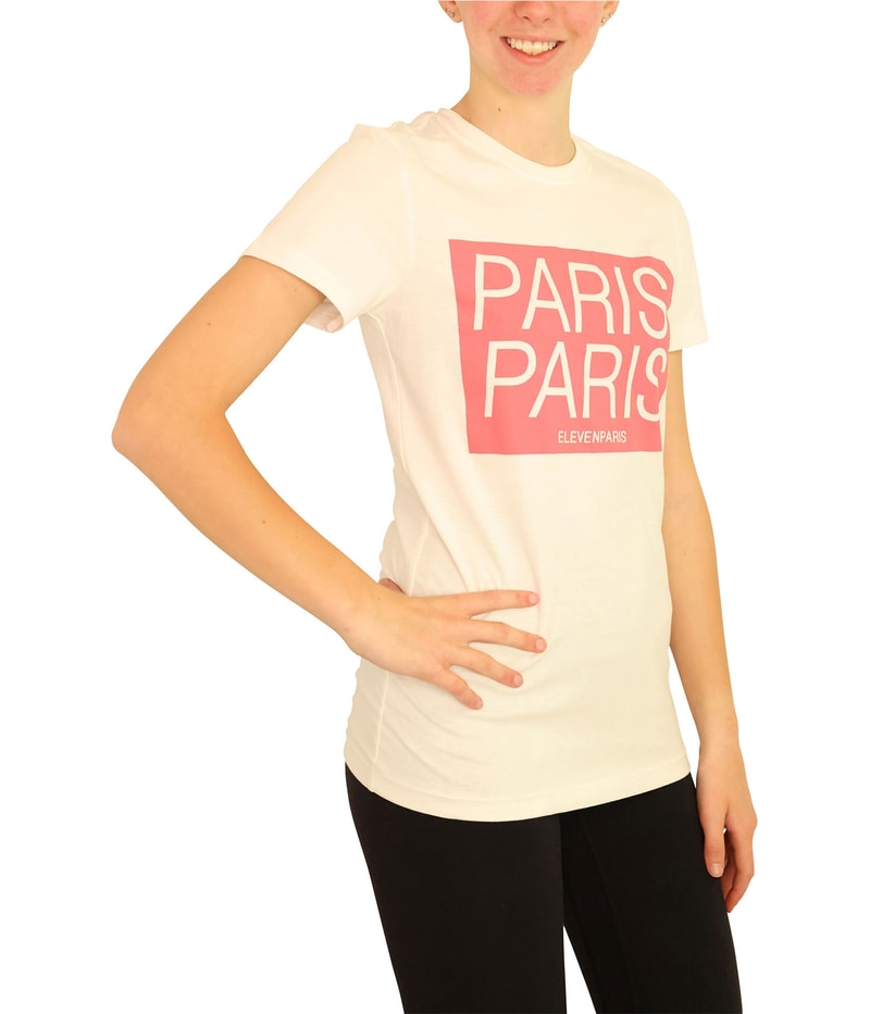 Elevenparis Womens Box Logo Graphic T-Shirt