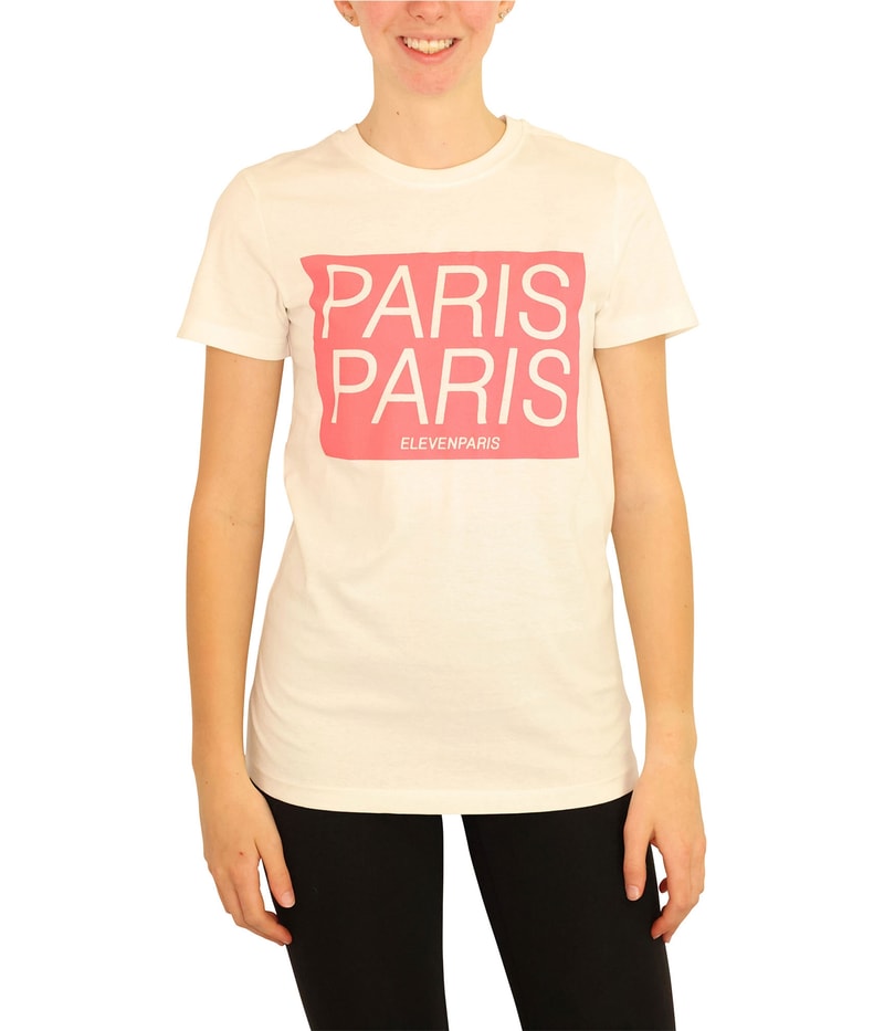 Elevenparis Womens Box Logo Graphic T-Shirt