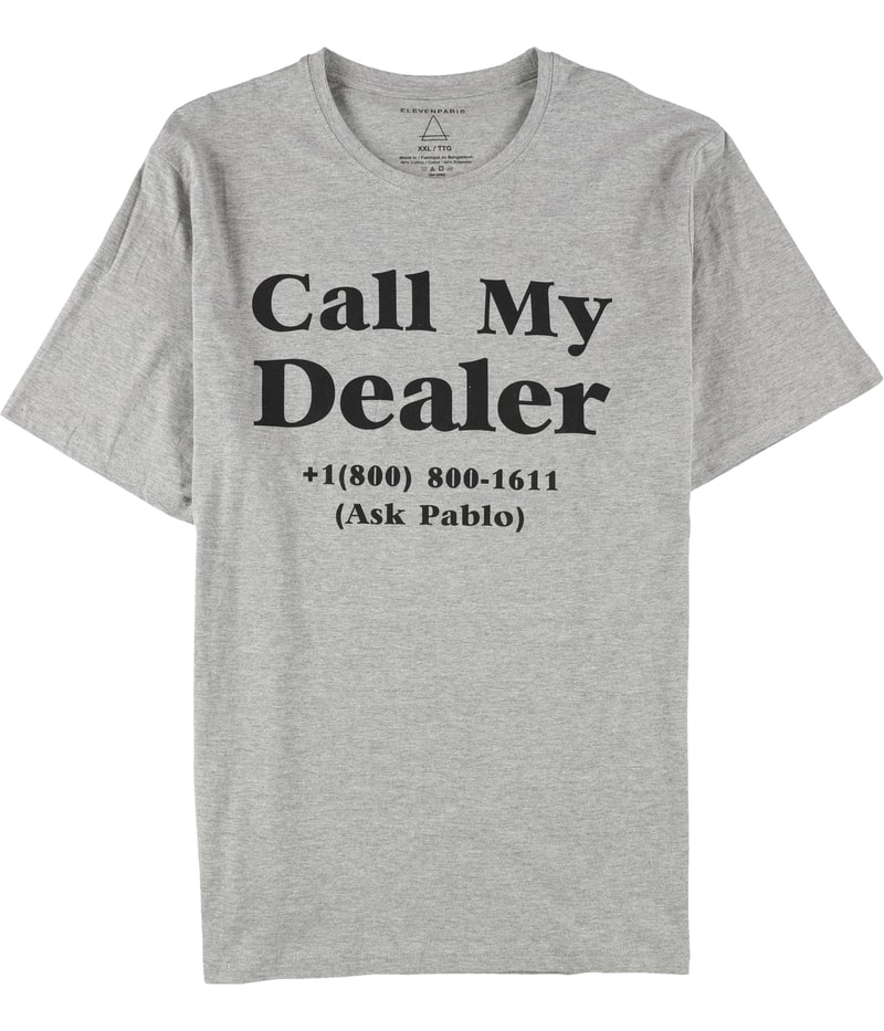 Elevenparis Mens Call My Dealer Graphic T-Shirt