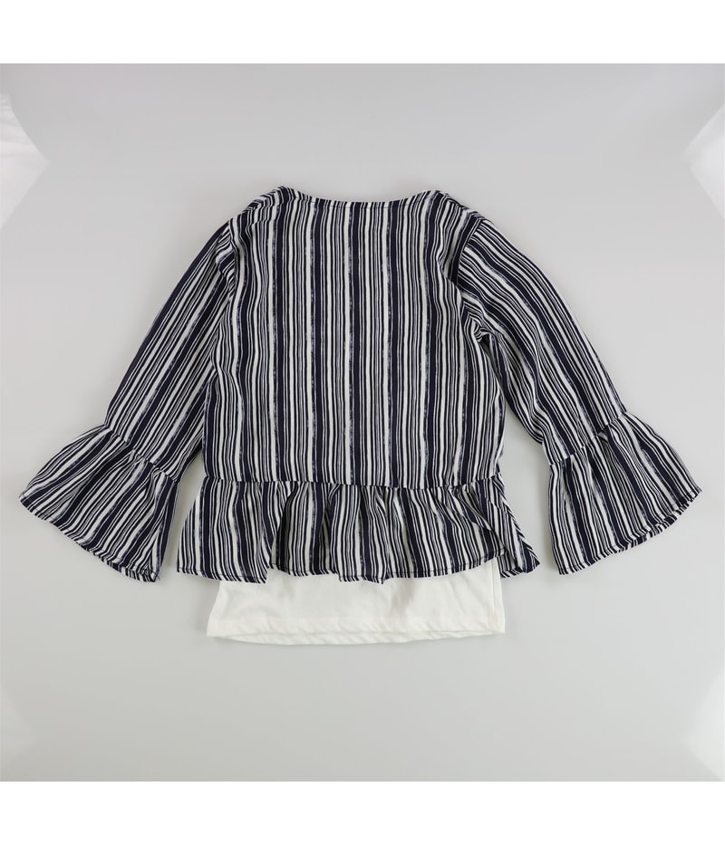 Belle du Jour Girls Tied-front Kimono Top Blouse