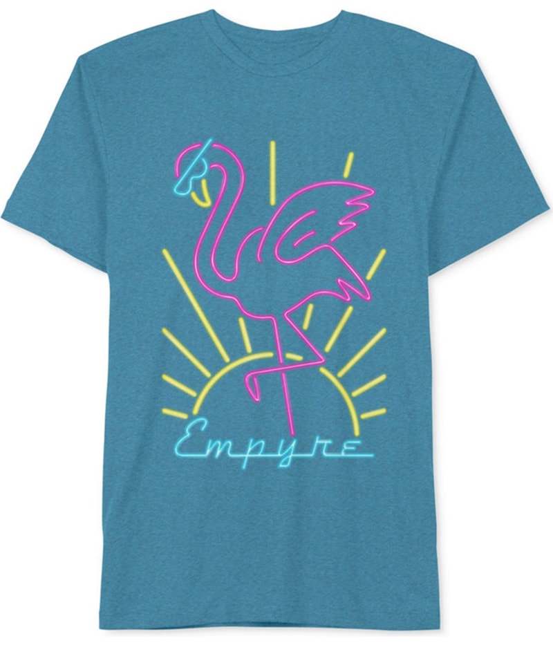 Jem Mens Neon Flamingo Graphic T-Shirt