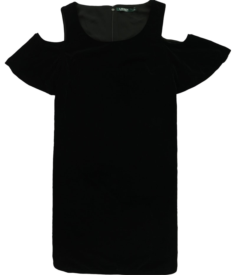 Ralph Lauren Womens Cold Shoulder A-line Dress
