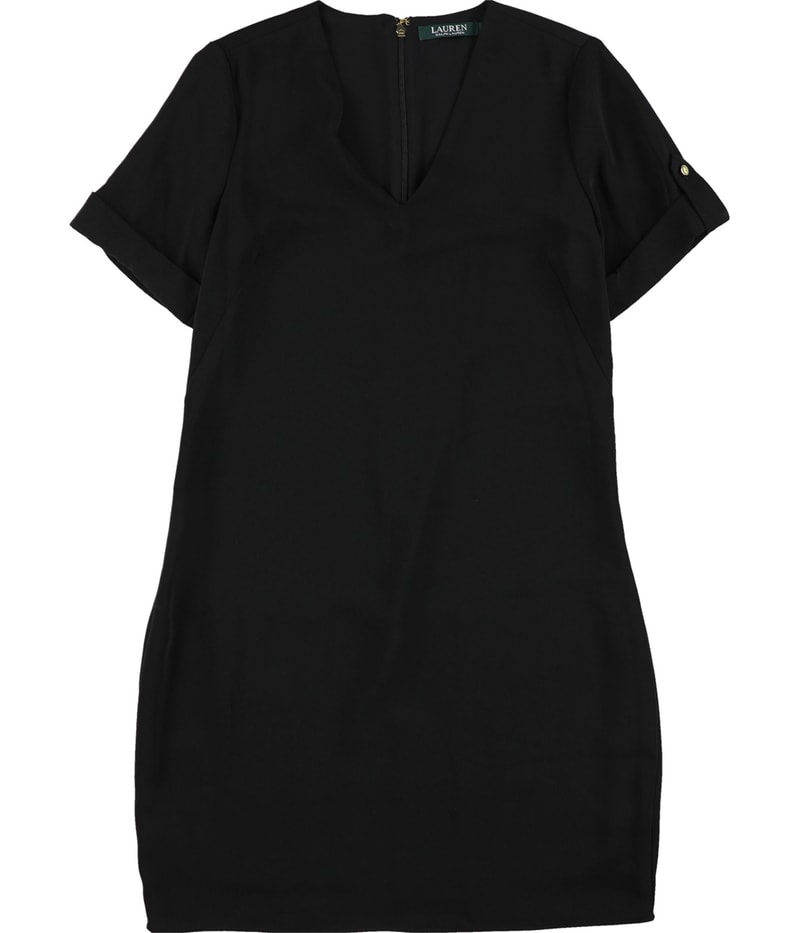 Ralph Lauren Womens Short Sleeve Sheath Dress
