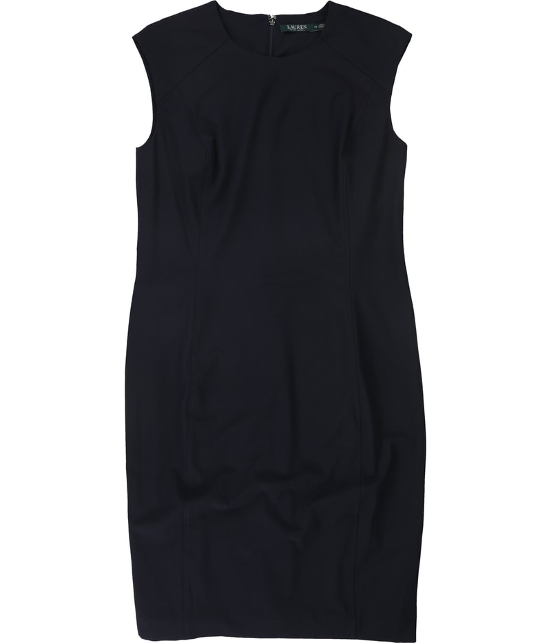 Ralph Lauren Womens Sleeveless Non Belted Sheath Dress