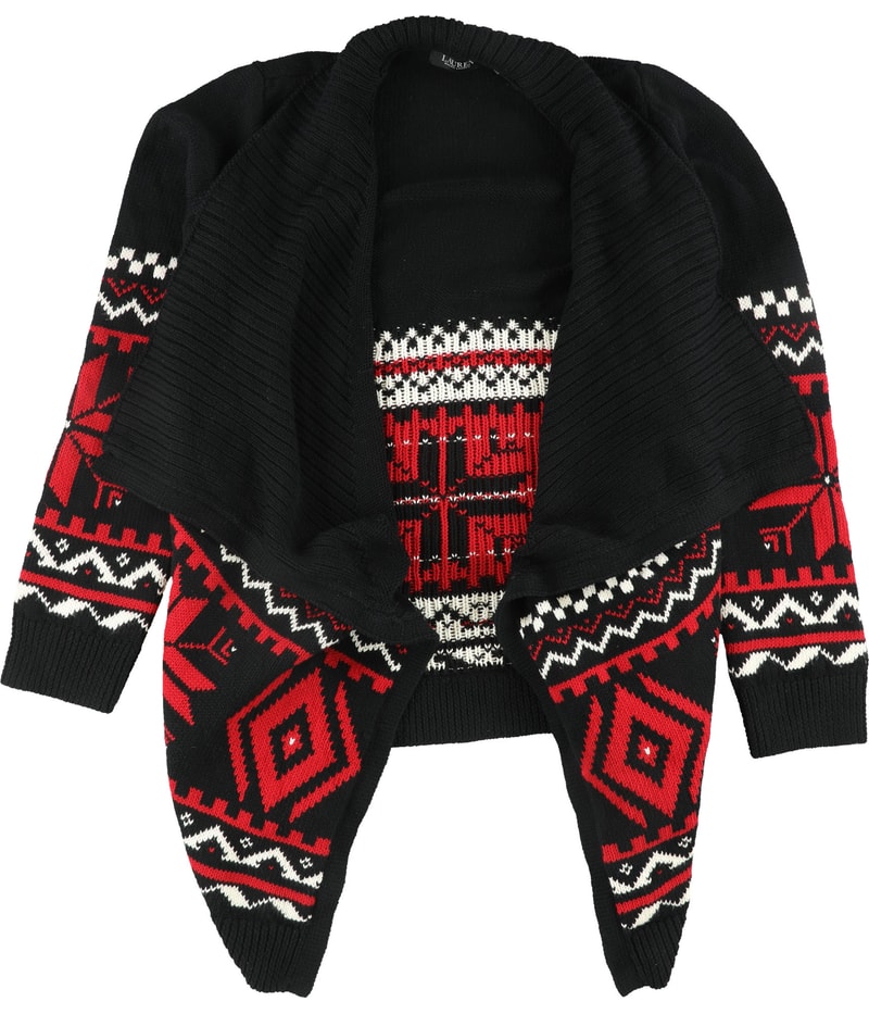 Ralph Lauren Womens Fair Isle Shawl Sweater