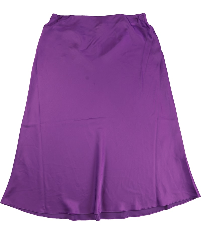 Ralph Lauren Womens Solid Charmeuse Midi Skirt