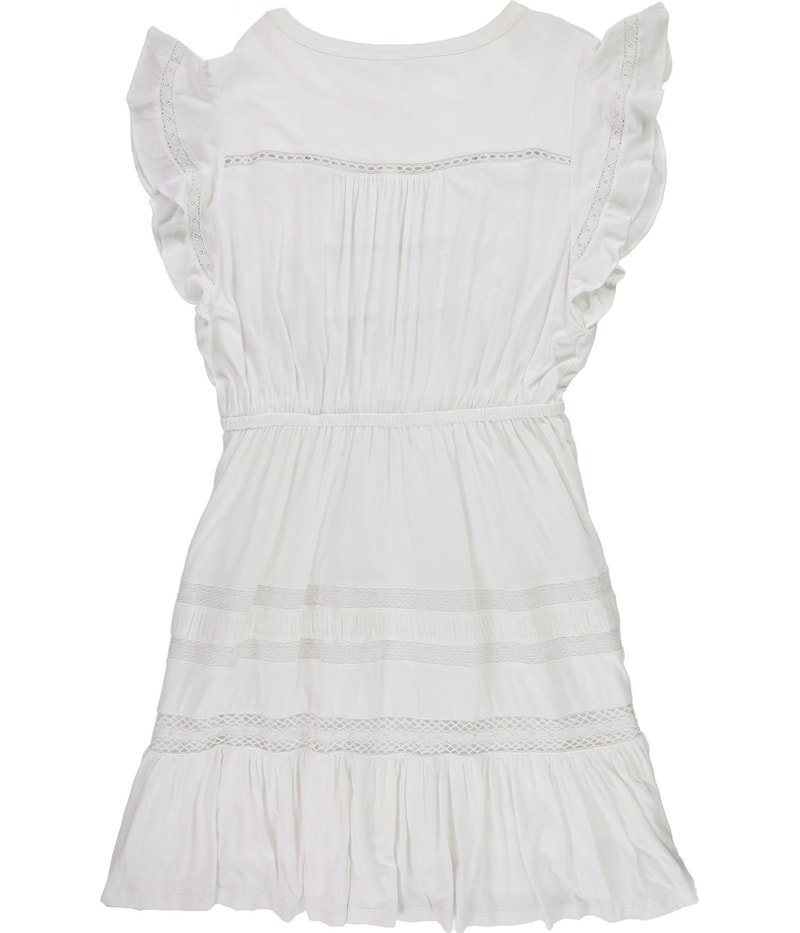 Ralph Lauren Womens Lace Flutter Sleeve Fit & Flare Dress