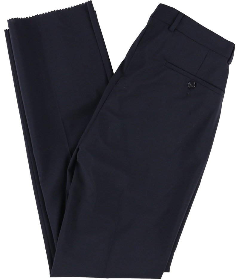 Kenneth Cole Mens Plaid Straight Leg Slacks Dress Pants