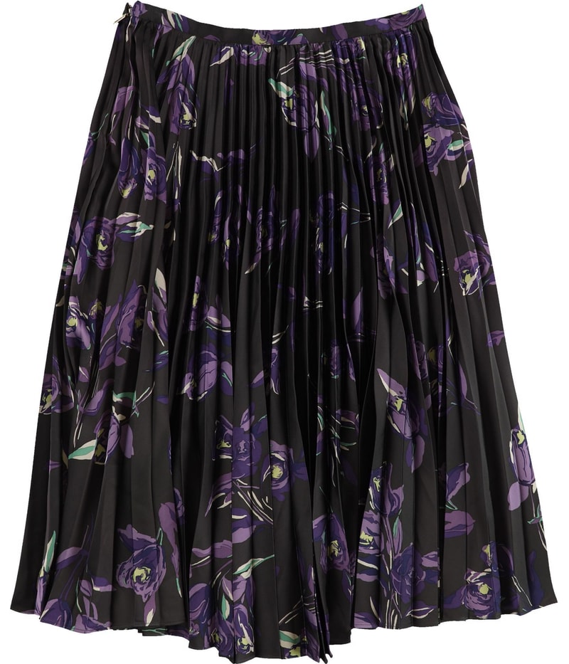 Ralph Lauren Womens Charmeuse Shutterpleat A-line Skirt