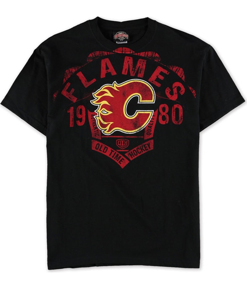 Old Time Hockey Mens Calagry Flames Graphic T-Shirt