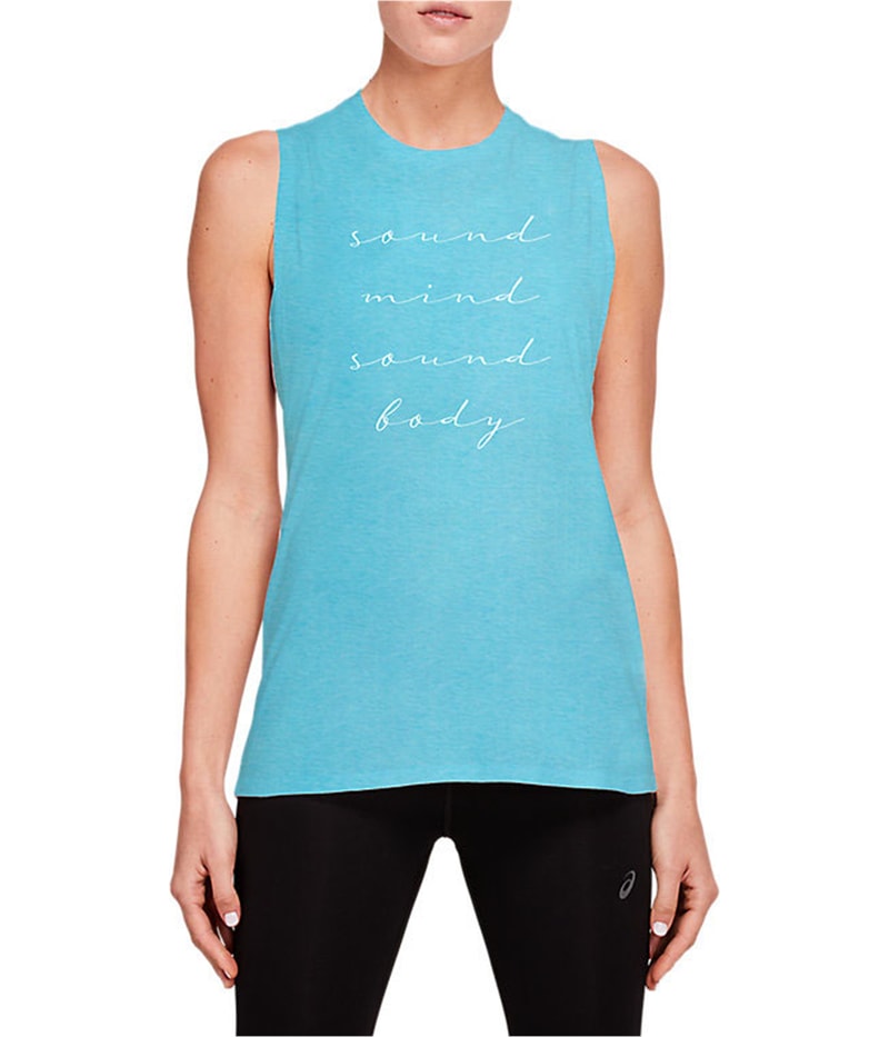 ASICS Womens Sound Script Muscle Tank Top