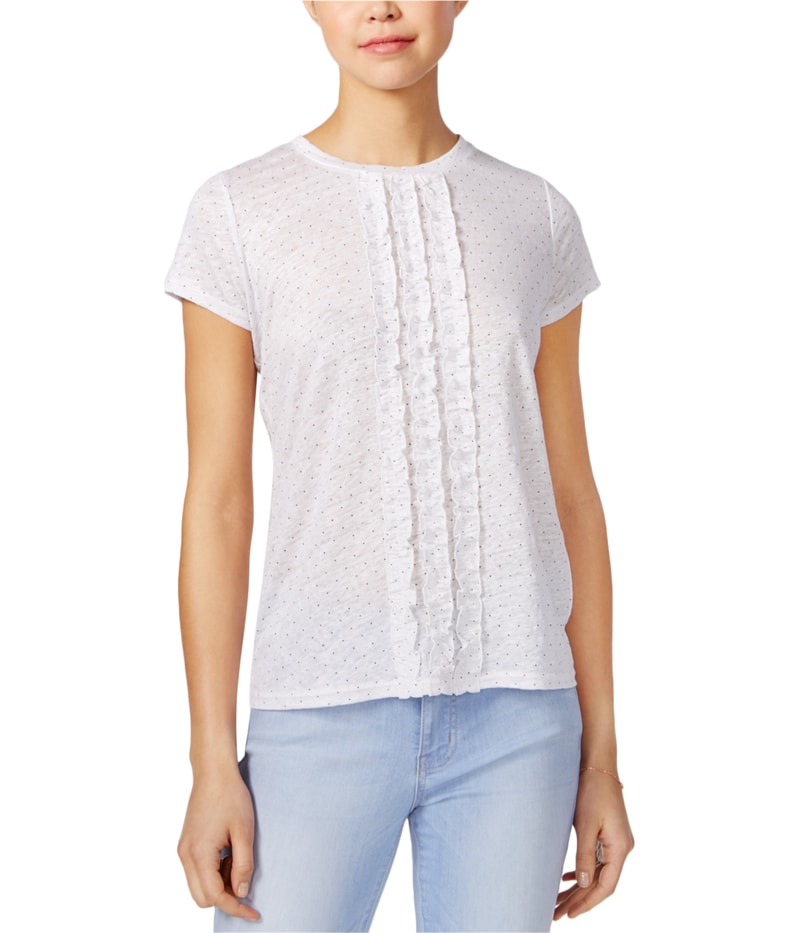 maison Jules Womens Let’s Polka Dot Basic T-Shirt