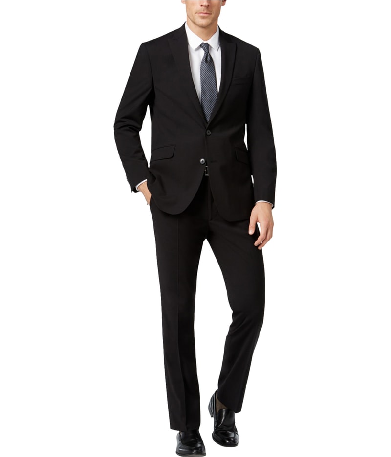 Kenneth Cole Mens Tonal-Stripe Formal Tuxedo
