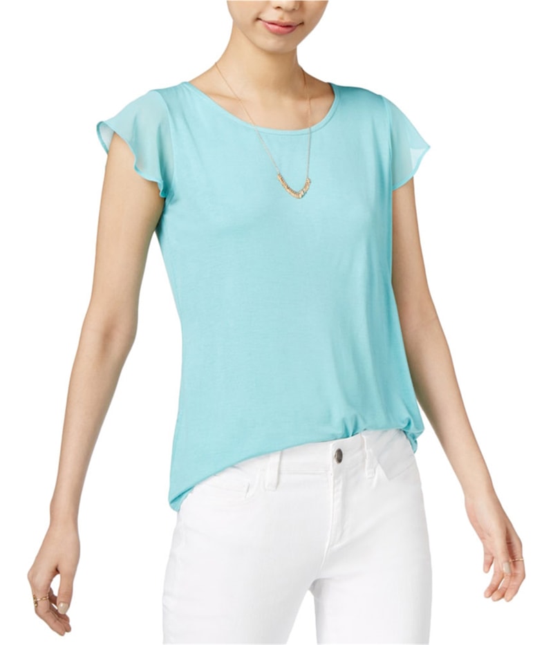 maison Jules Womens Flutter Shell Blouse
