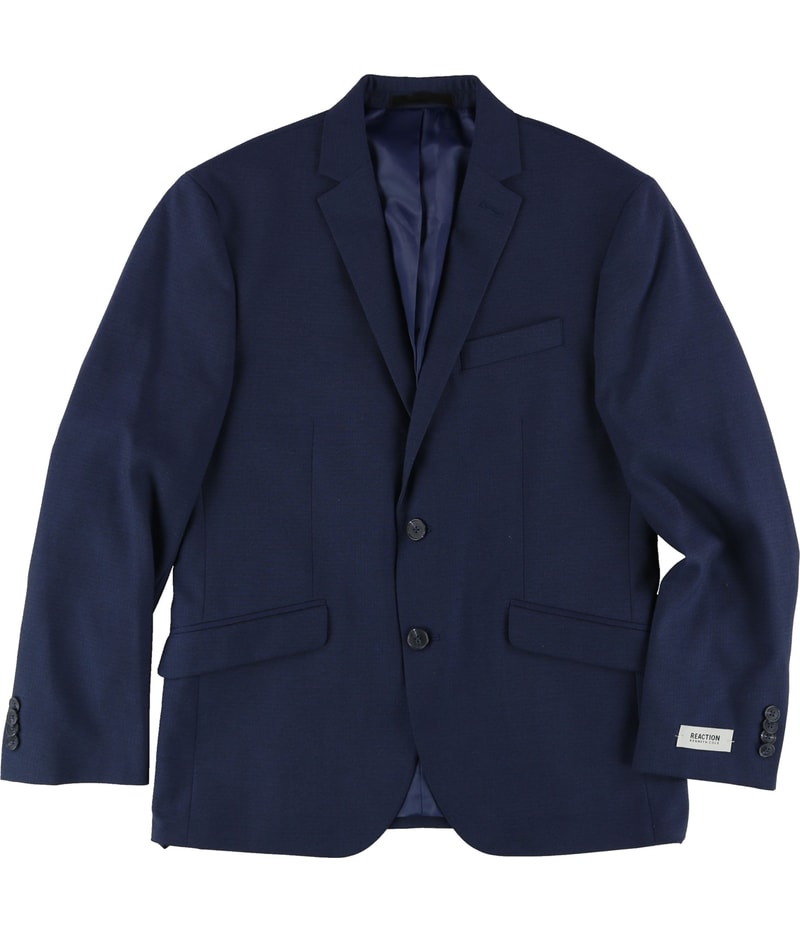 Kenneth Cole Mens Micro-Grid Two Button Blazer Jacket
