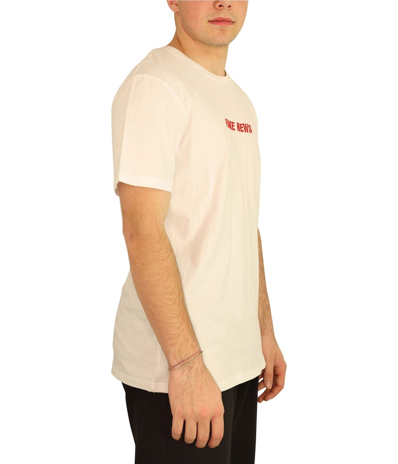Elevenparis Mens Fake News Graphic T-Shirt
