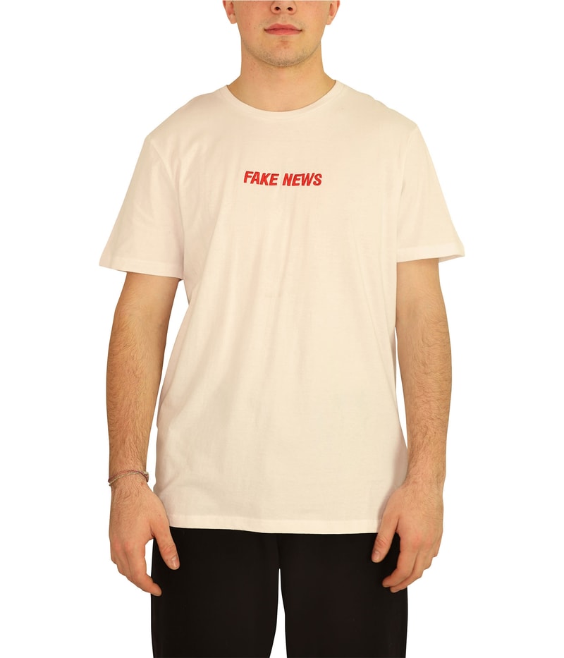 Elevenparis Mens Fake News Graphic T-Shirt