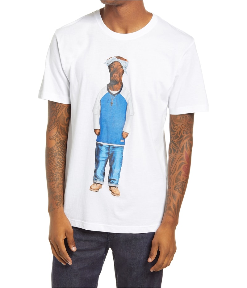 Elevenparis Mens Two Rap Dog Graphic T-Shirt